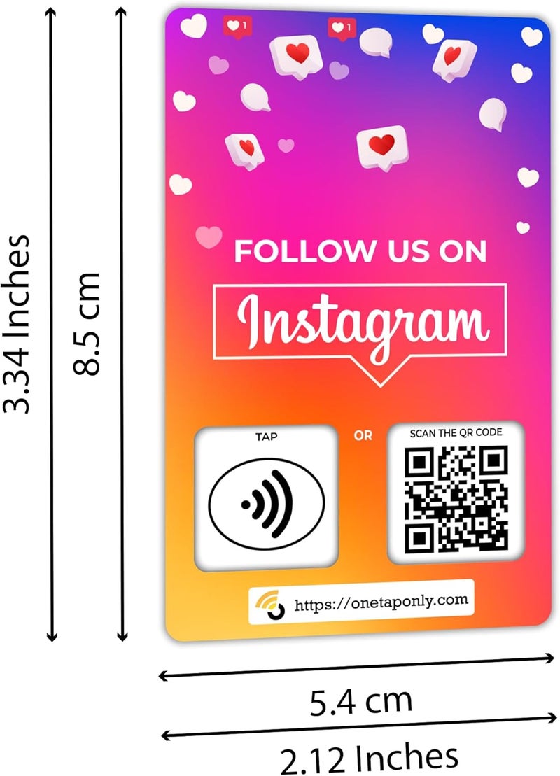 One Tap Only 1 Unit Social Review Tap Card | Review QR Code | Contactless review card | NFC Tap Card | Unlimited Use (1-Instagram Card) - Image 2